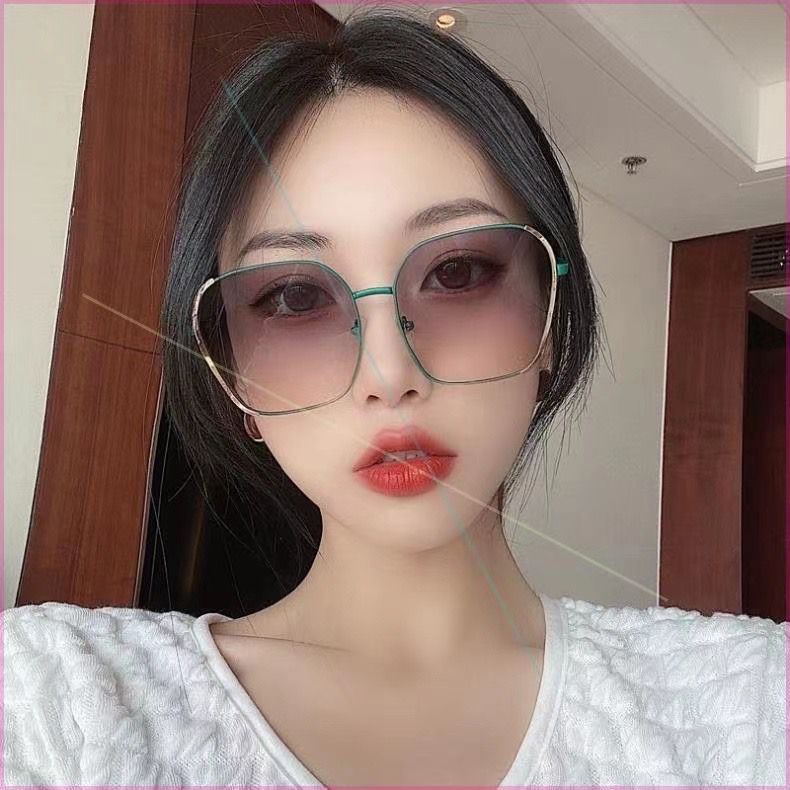 DENNOS GS-100 Hitam Kacamata Hitam Wanita Bingkai Logam Model Cat Eye Warna Hitam Kacamata Hitam Wan