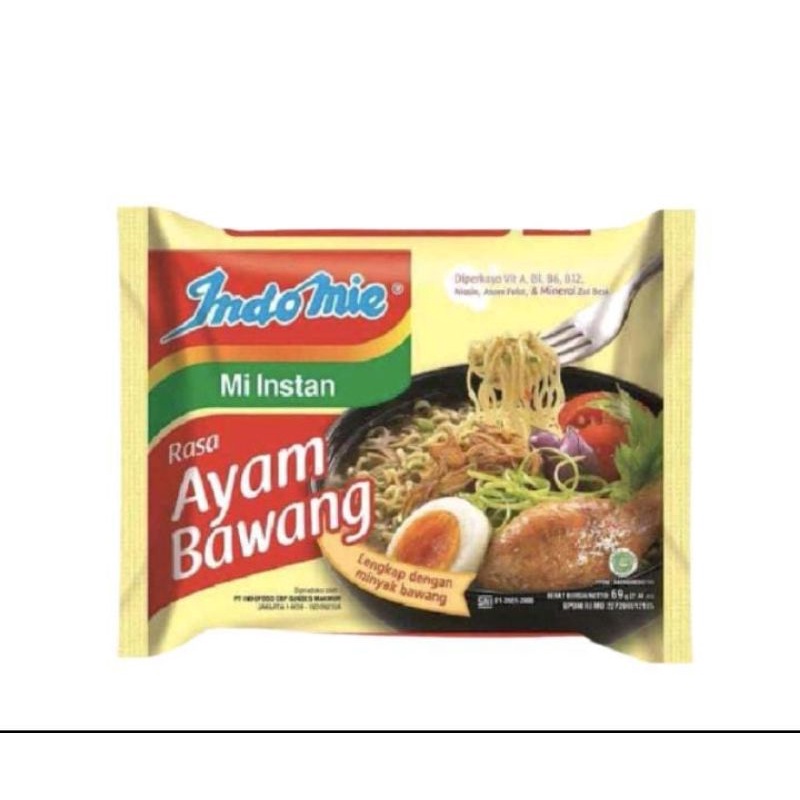 

Indomie mi instan rasa ayam bawang