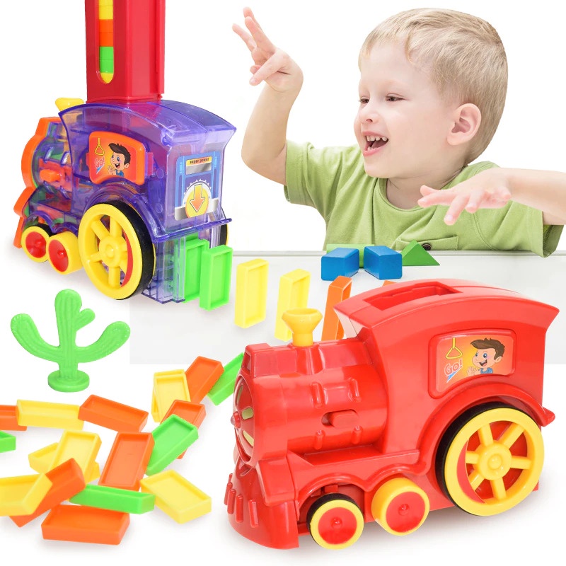 domino train mainan anak kereta domino mainan balok susun