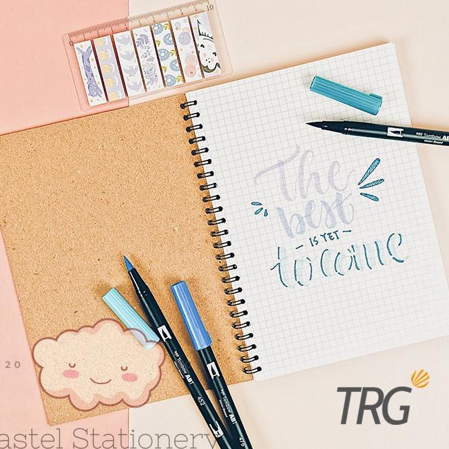 

[SKU : PTQC8] Buku Tulis Catatan A5 Dotted Grid Plain Ruled TRG - TRG Kraft Cover Spiral Notebook A5