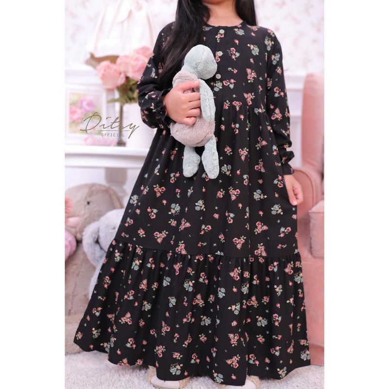 [SIZE 6] Little Cirilla Black Nightgown by Ditsy