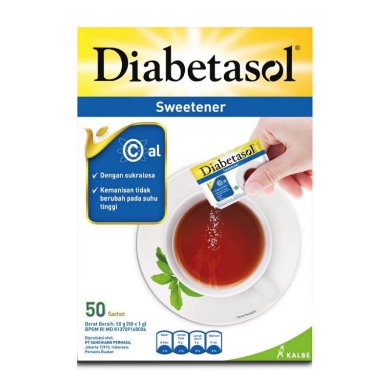 

DIABETASOL Zero Calorie Sweetener 50s x 1.5g