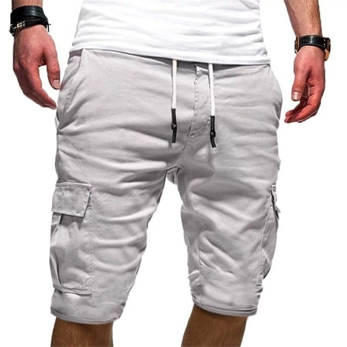 Celana Pendek CELANA PENDEK KARGO PRIA TACTICAL CARGO ORIGINAL PREMIUM - Putih, All Size (S6O1) Mura