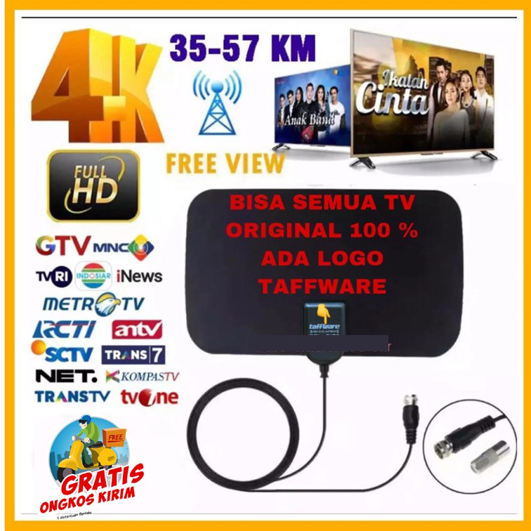 Antena Tv Indoor Led Super Jernih Dalam Ruangan Tabung Original DVB-T2 4K High Gain 25dB Indor Ori