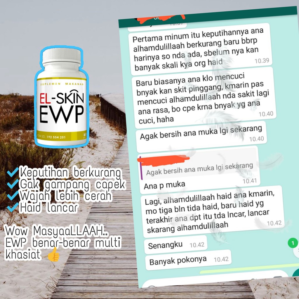 (BISA COD) ELSKIN EWP Suplemen Kolagen Pria dan Wanita EL SKIN EWP HALAL &amp; BPOM - SAMSMEDIA