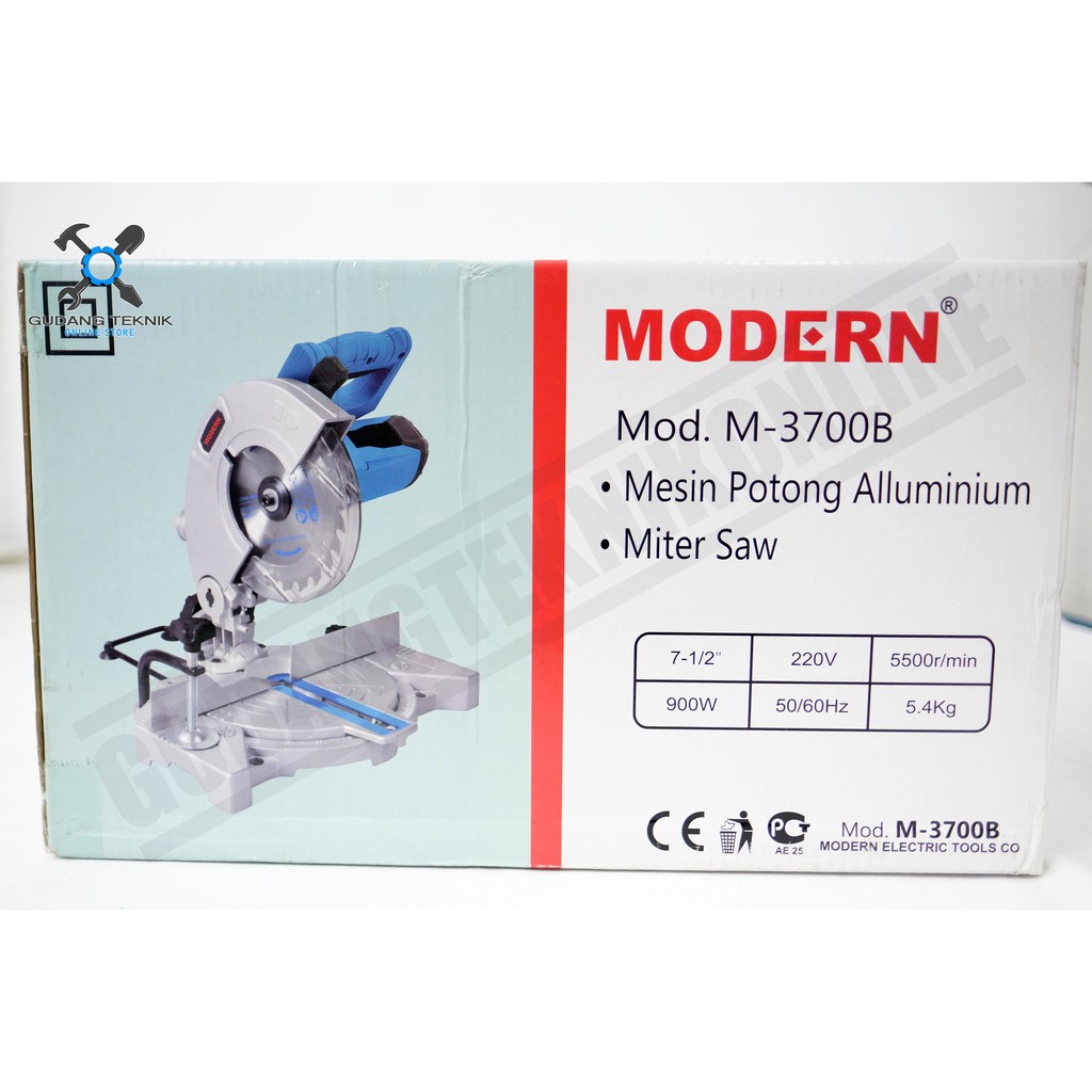 Modern M-3700B / Mitersaw Modern M 3700 B / Mesin Potong Aluminium Miter Saw 7 inch Modern M3700B