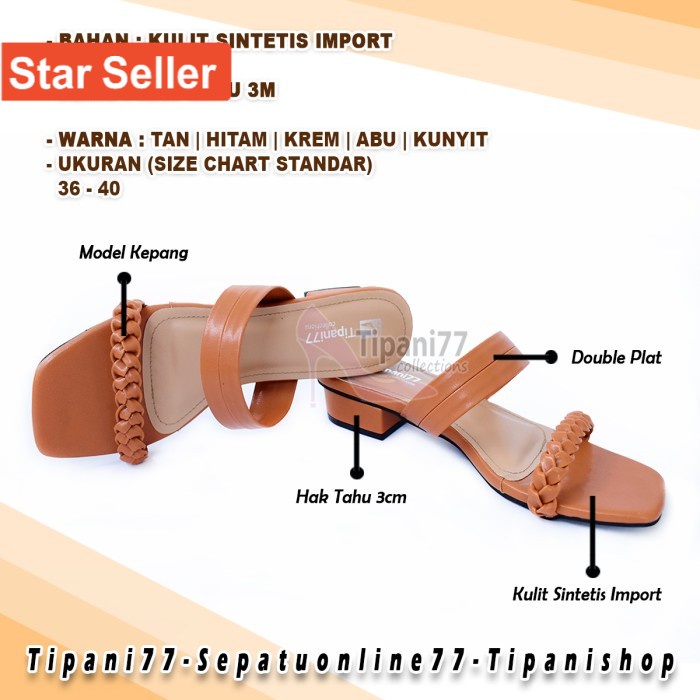 HEELS STRAPPY WANITA SANDAL PESTA UNDANGAN SANTAI CEWEK EMORY HIIL MURAH MODEL IMPORT GC BRUKAT MIKA