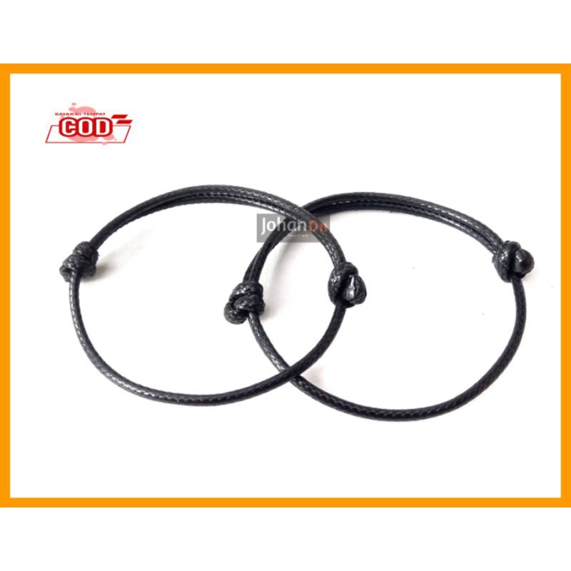 [PROMO] Gelang Hitam Polos Gelang Couple Gelang Pria / Wanita gelang tali korea gelang