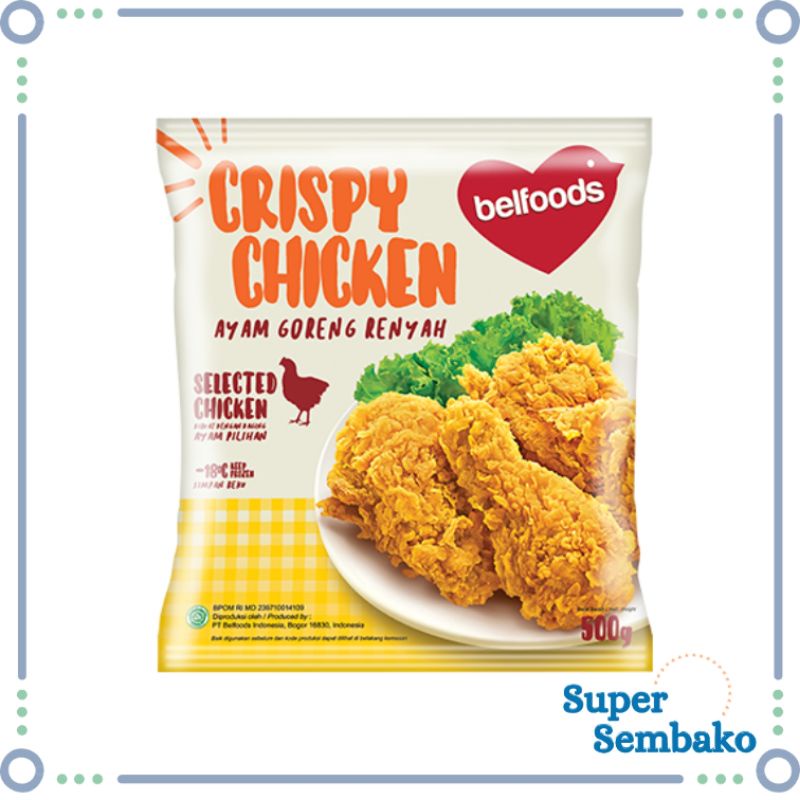 FROZEN FOOD MAKANAN BEKU DAGING AYAM CRISPY CHICKEN BELFOODS 500gr