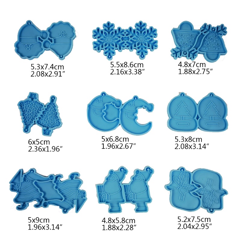 Siy 1pc / 9pcs Cetakan Resin Bahan Silikon Untuk Membuat Perhiasan Diy