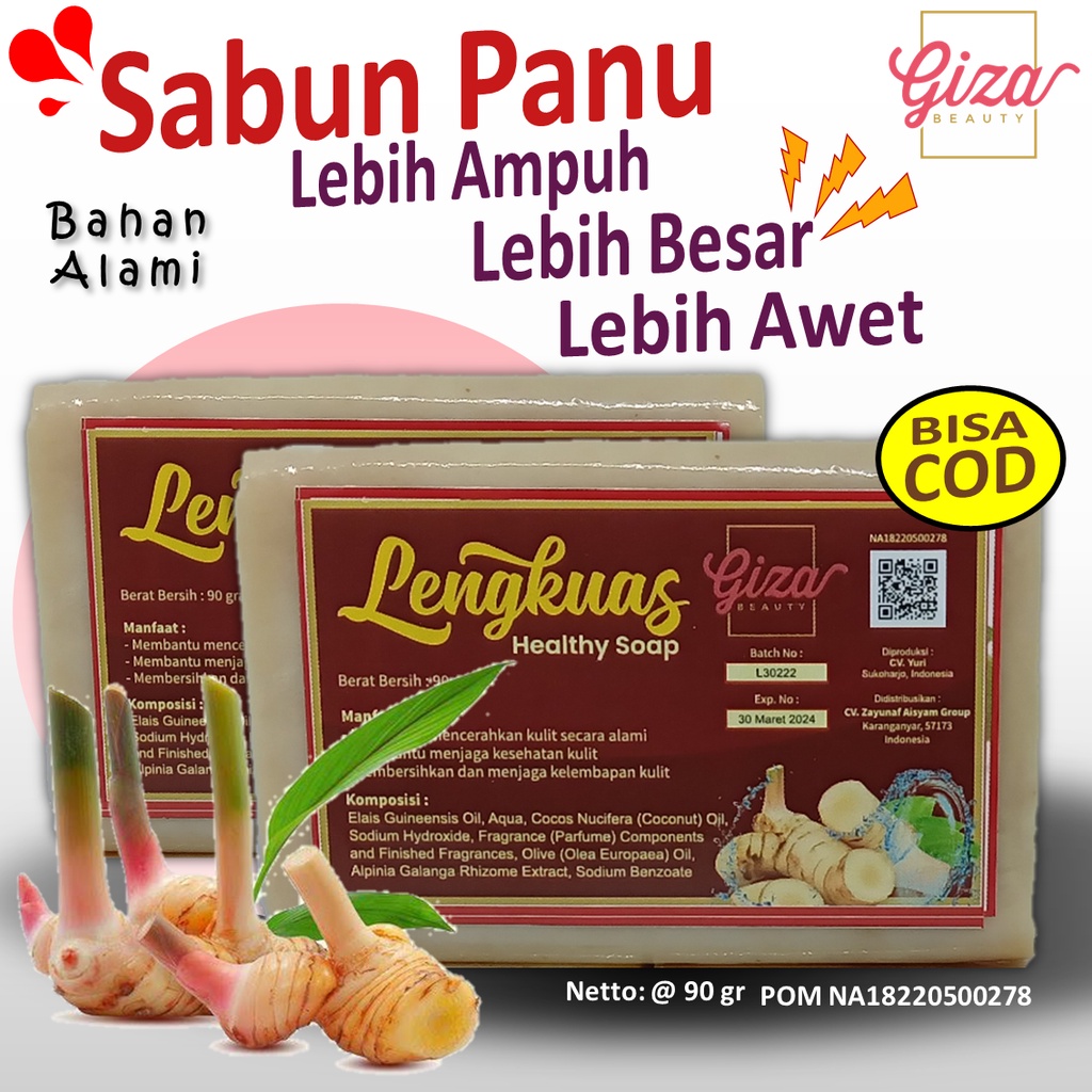 (COD) Sabun Lengkuas Penghilang Panu yang paling Ampuh | Antifungal Sabun Herbal Lengkuas Giza Beauty