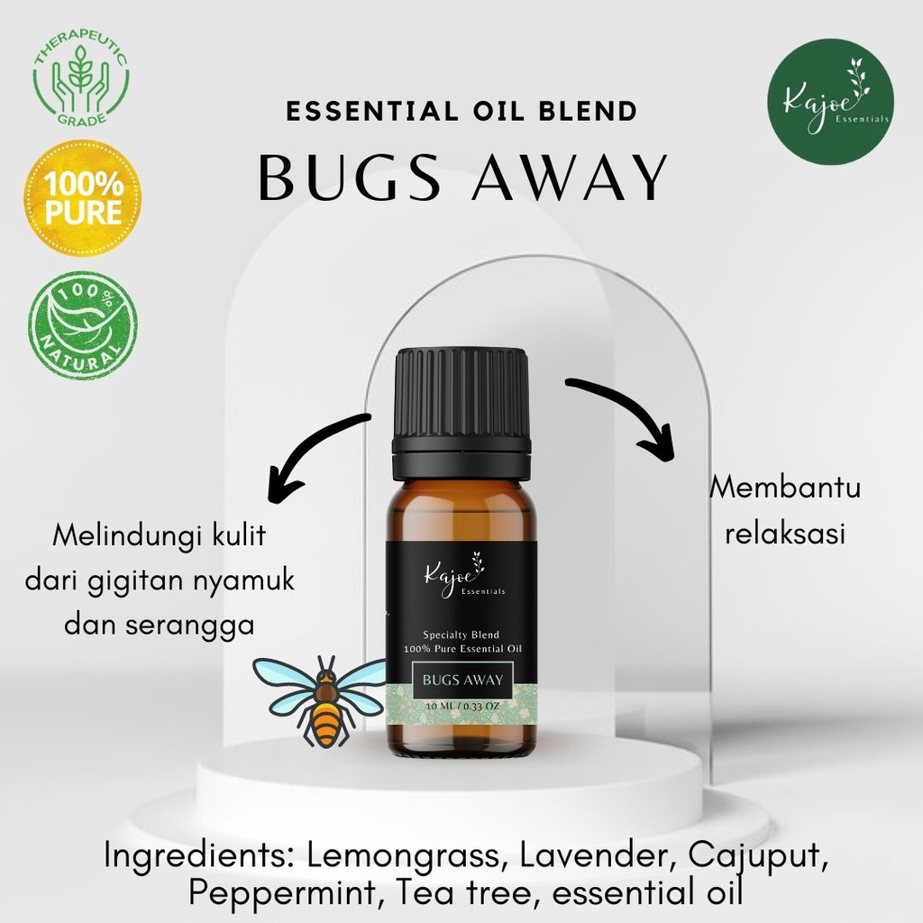 KAJOE BUGS AWAY Essential Oil Blend Diffuser Minyak Esensial Atsiri Aromaterapi Aromatheraphy