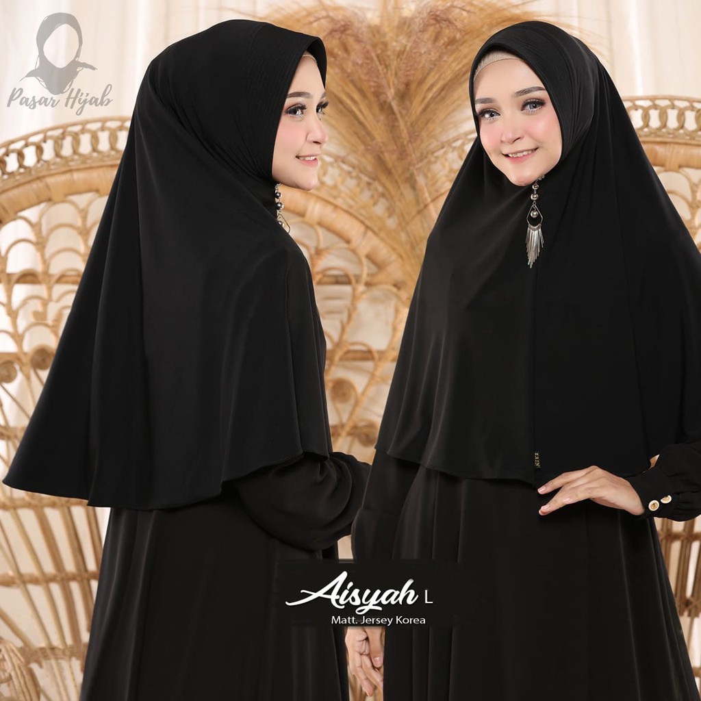 Hijab Bergo Jersey Premium Jilbab Instan Bergo Aisyah L Kerudung Bergo Polos Pasar Hija'b