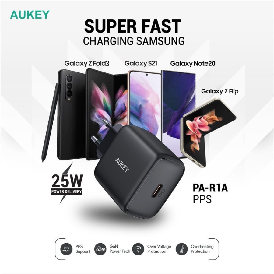 Aukey PA-R1A 25W Minima Nano USB-C PD 3.0 With PPS Charger