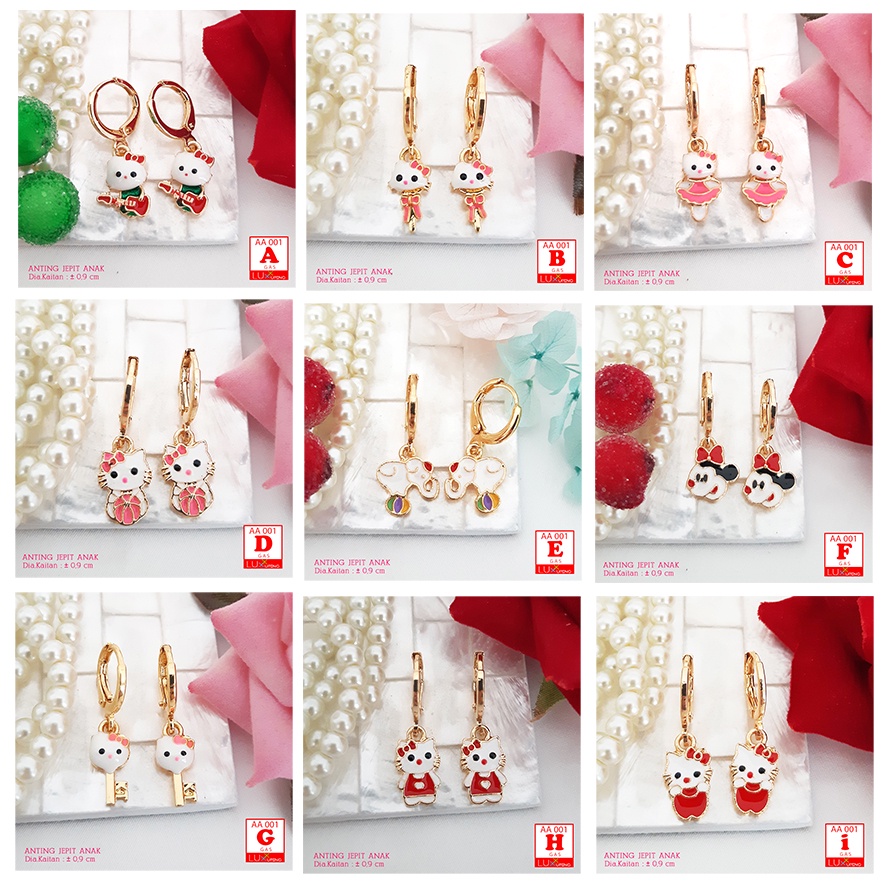 AA 001 Anting Anak Xuping Hello Kitty Perhiasan Lapis Emas Awet Tidak Mudah Luntur Luxx Xuping