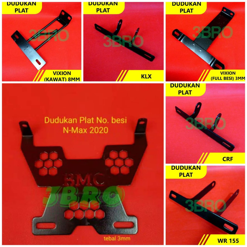 DUDUKAN PLAT NOMOR NMAX 2020, VIXION, CRF, KLX