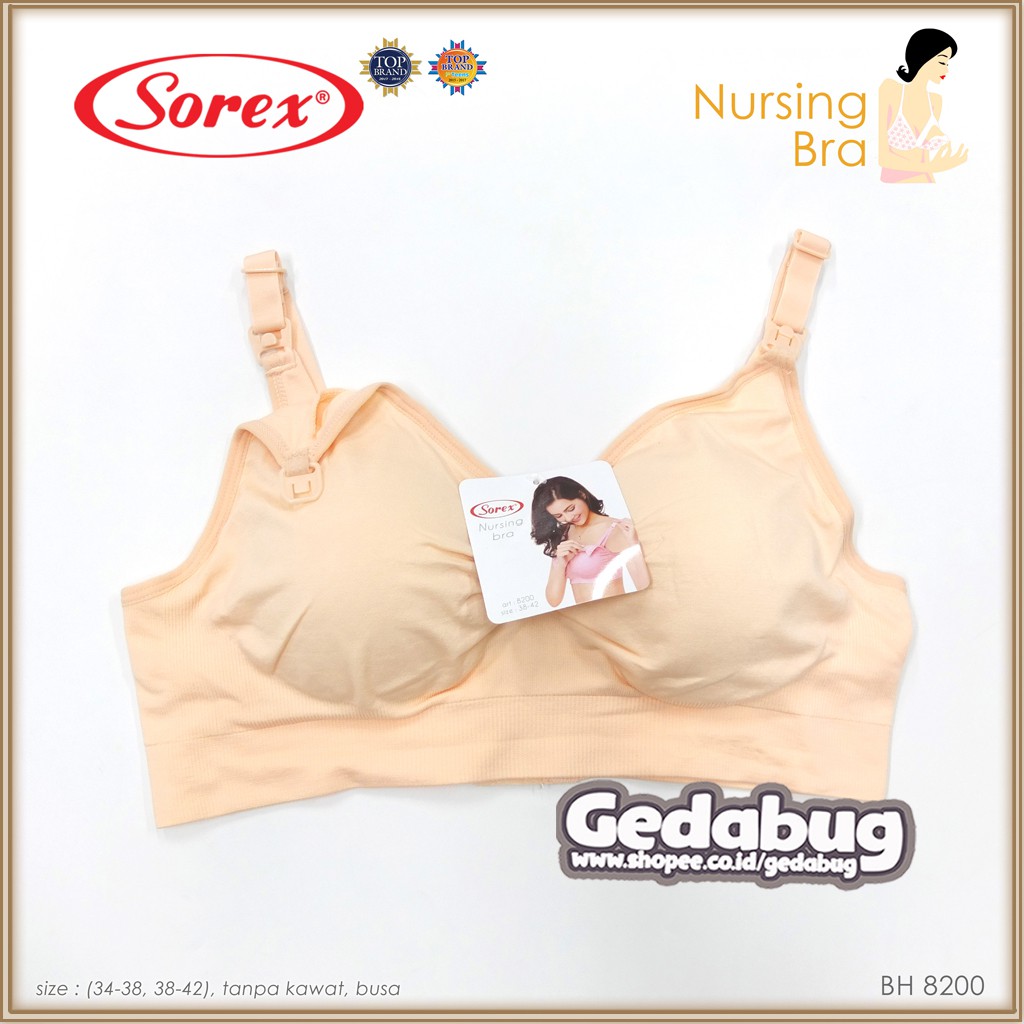 Sorex 8200 Bra Menyusui Nursing Bra Kait 3 Busa Sedang Tanpa kawat seamless nyaman ibu hamil
