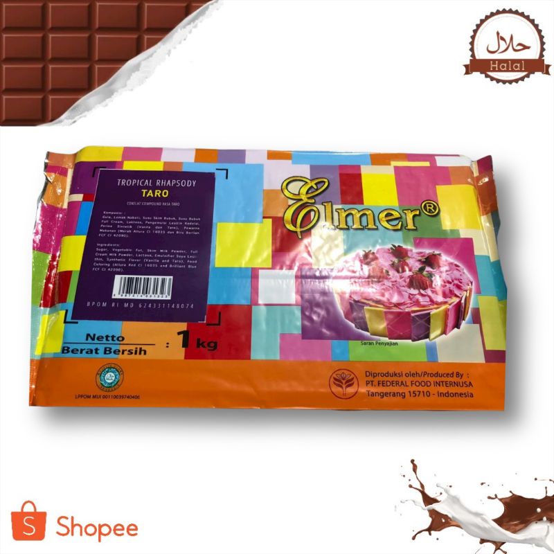 Elmer Chocolate / Coklat Batang Rasa Taro 1 kg