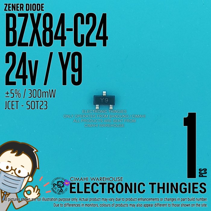 BZX84-C24 SOT23 JCET ZENER Y9 24V 5% DIODE DIODA SMD