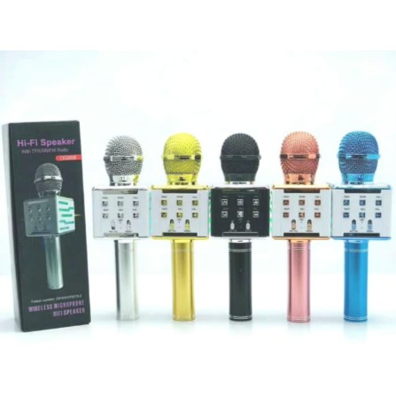 Mic karaoke KTV LED Smule Mikrofon Bluetooth WS868 Portable Microphone Wireless DS868 DS-868