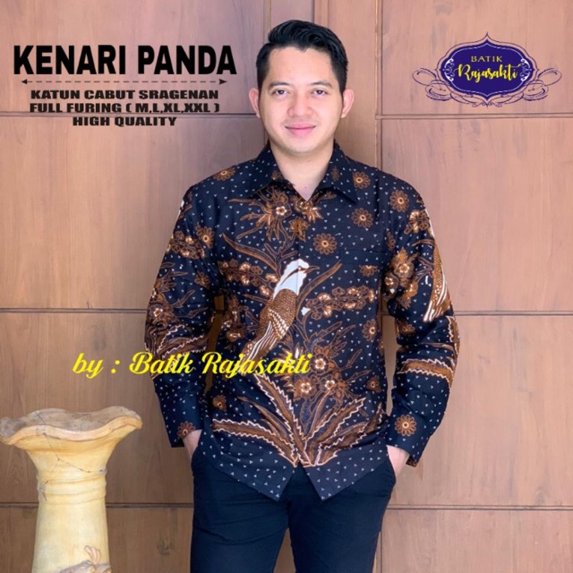 Batik Pria KENDARI PANDA FULL FURNG Katun Halus Ori Solo