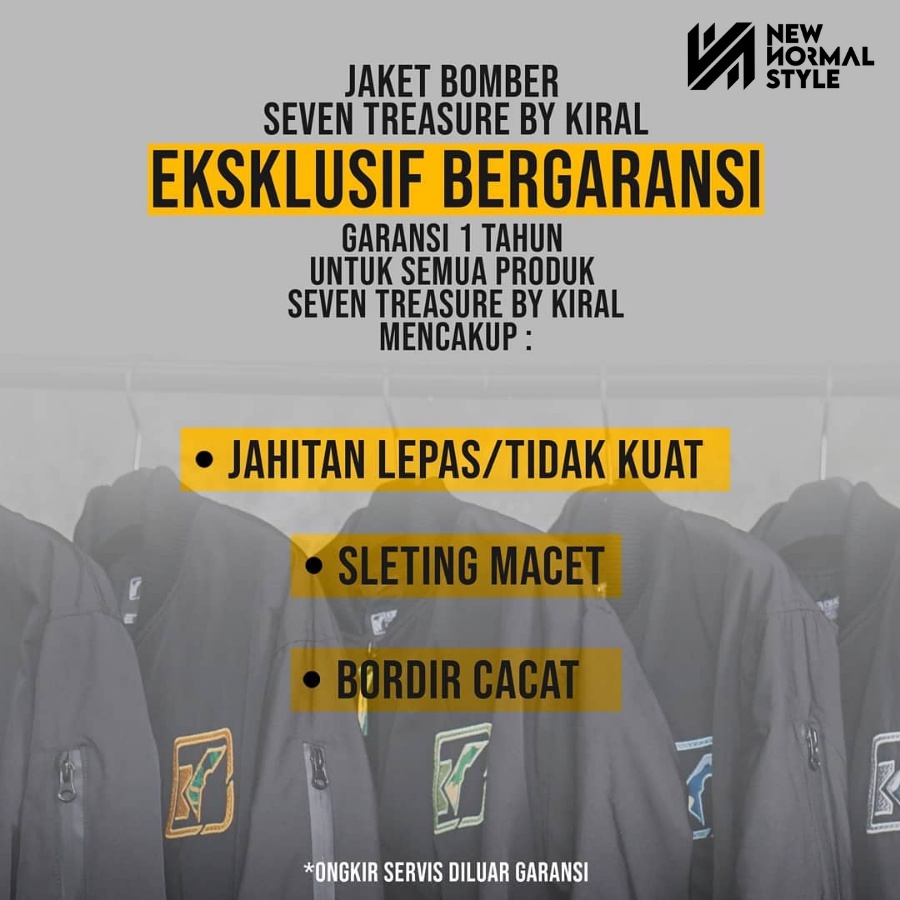 SEVEN TREASURE by KIRAL Jaket Baseball Varsity Bomber Vintage Jacket Casual Pria Wanita Cowok Laki Distro Keren Dewasa Terbaru Original