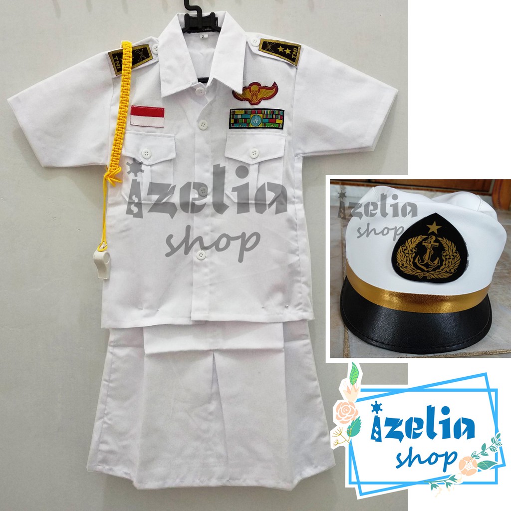Baju Profesi TNI AL Anak Putri Kostum Karnaval