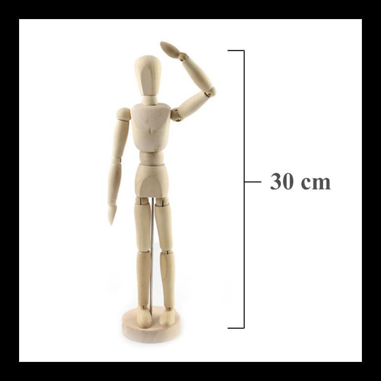 

BARU MANEKIN KAYU 30CM (MALE) - WOODEN MANNEQUIN PERALATAN MELUKIS MURAH MERIAH