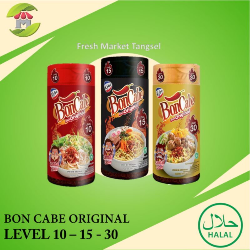 

Bon Cabe Original Botol Level 10 15 & 30 Sambal Tabur/Sambal Kering