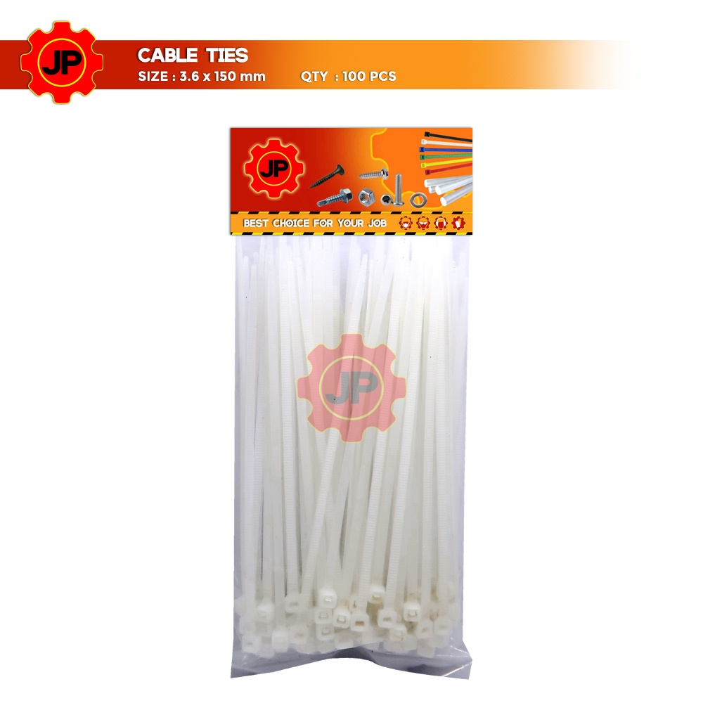 KABEL TIES 3.6 x 150 MM PUTIH - PENGIKAT KABEL TIS - CABLE TIE 100 PCS