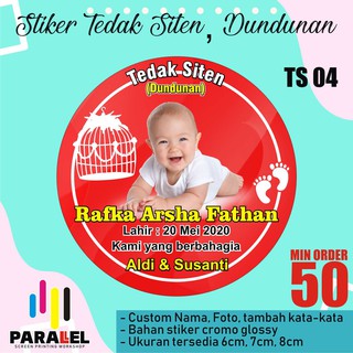 Stiker Tedak Siten Stiker Dundunan Stiker Cup Bubur Stiker Mitoni 7 Bulanan Bulat Shopee Indonesia