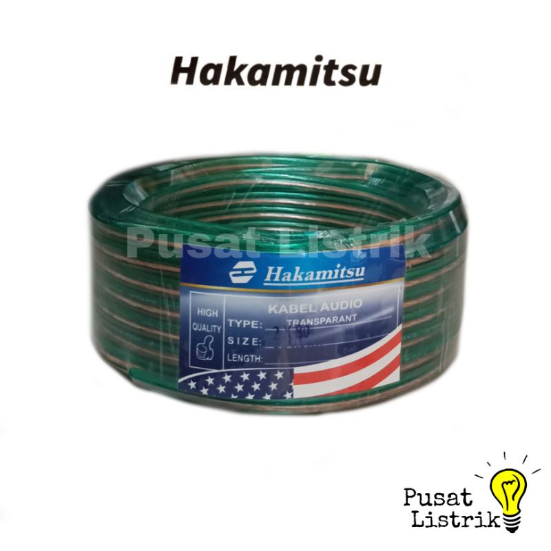 Kabel Listrik Transparan Serabut 2x80 30yard Per Roll Hakamitsu