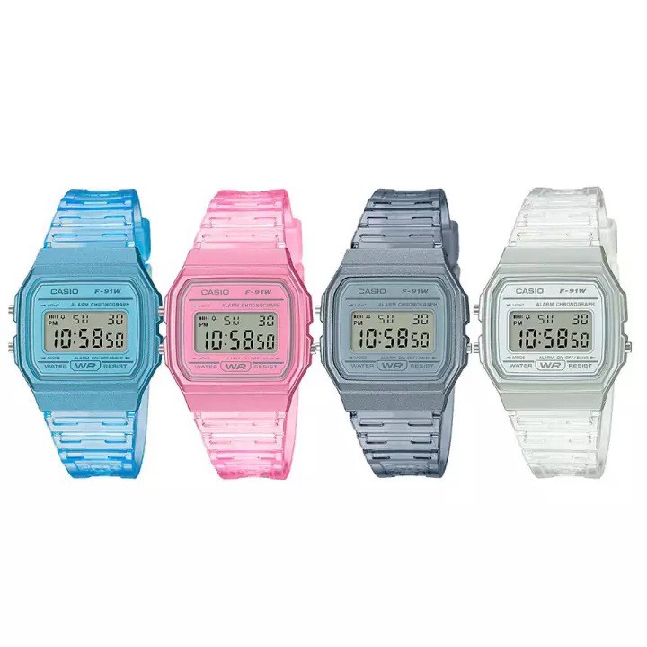 CASIO Original Digital F-91WS Series Jam Tangan Wanita - Resin