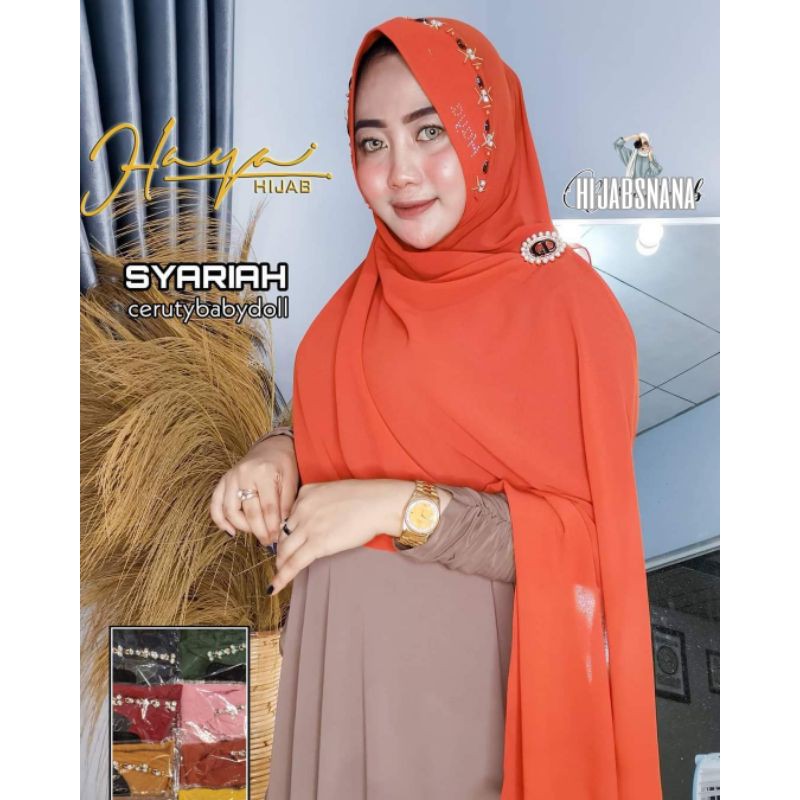 ORI HAYA HIJAB | Pashmina payet bando instan | pasmina payet mutiara | pasmina bando