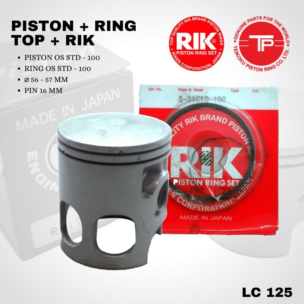 Seher Piston Set TOP LC 125 + RING RIK OS STD - 100