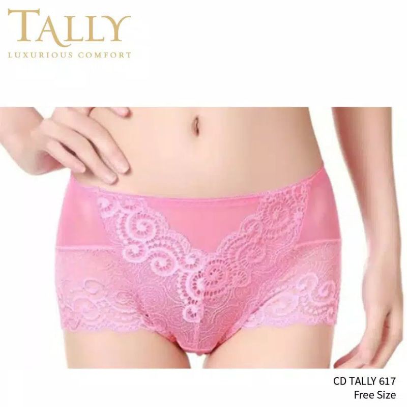 TALLY Cd Wanita Renda Brokat Lembut 617 Lace Panties Collection Original