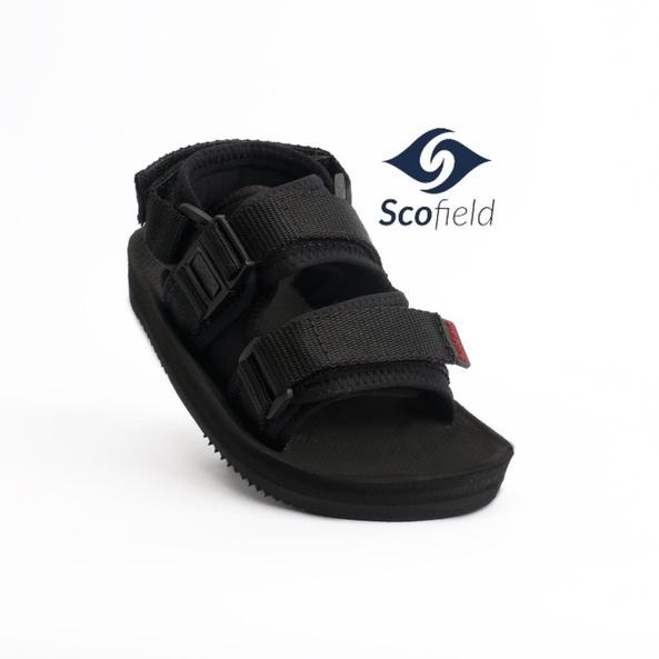 MAX FULL BLACK - Sandal gunung hijack anak balita anti lecet non-slip tali belakang bisa dilepas  ◦ 