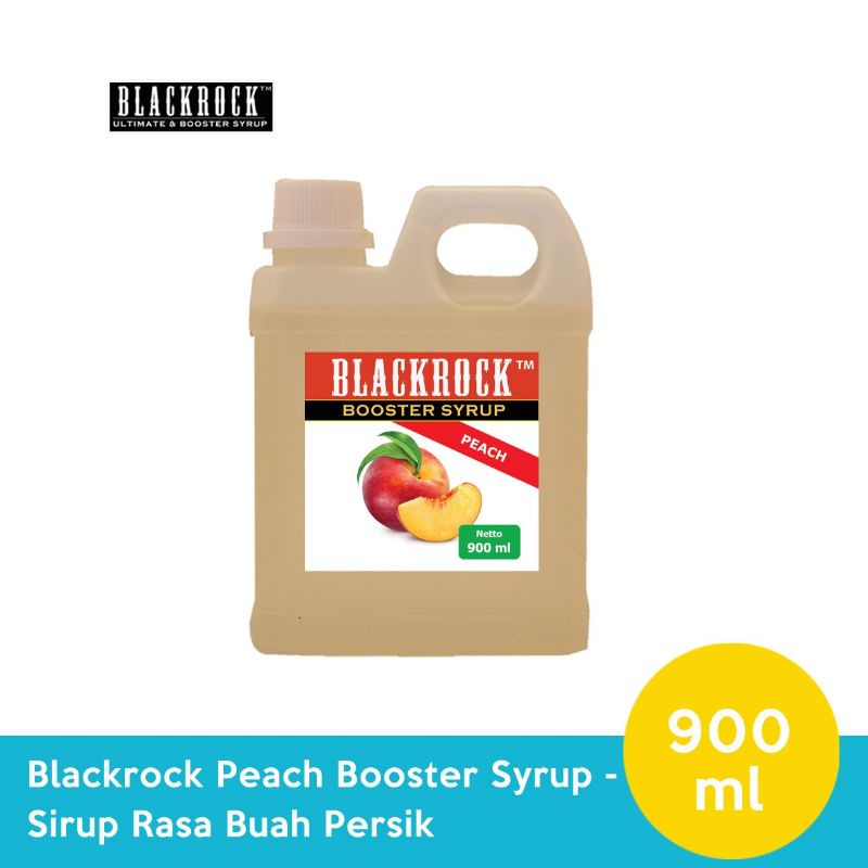 

Blackrock Peach Booster Syrup 900 ml - sirup rasa buah persik