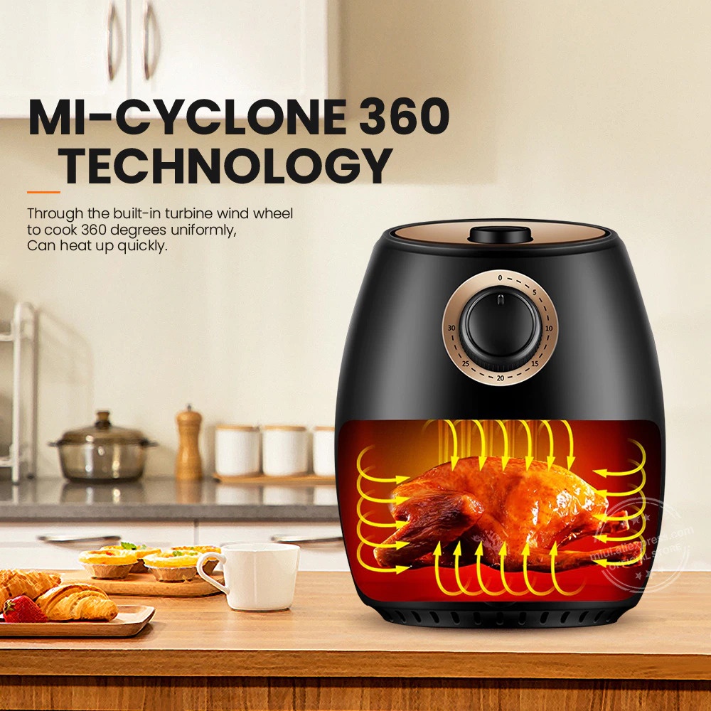 MIUI Smart Air Fryer Mesin Penggoreng Tanpa Minyak 2L - AF-8061 - Black