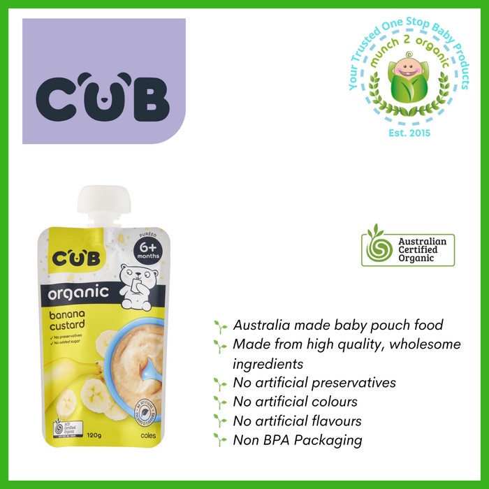 

ROMAN CUB ORGANIC PF BANANA CUSTARD 6M+ 120G