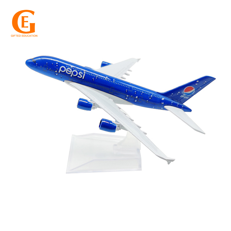 Model Pesawat Airbus 380 PEPSI A380 Bahan Metal Ukuran 16CM