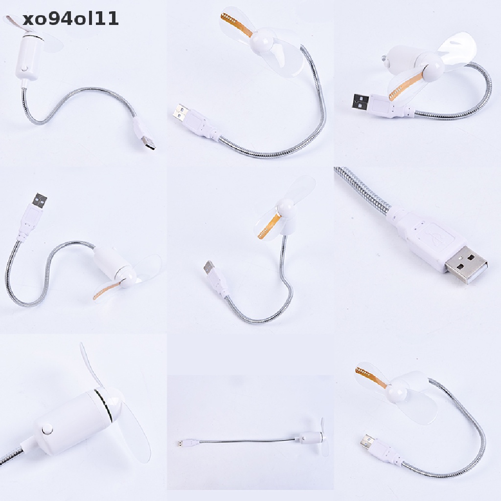 (hotsale) Kipas Tangan Mini Portabel Flexible Dengan Tampilan Jam LED Untuk Laptop PC