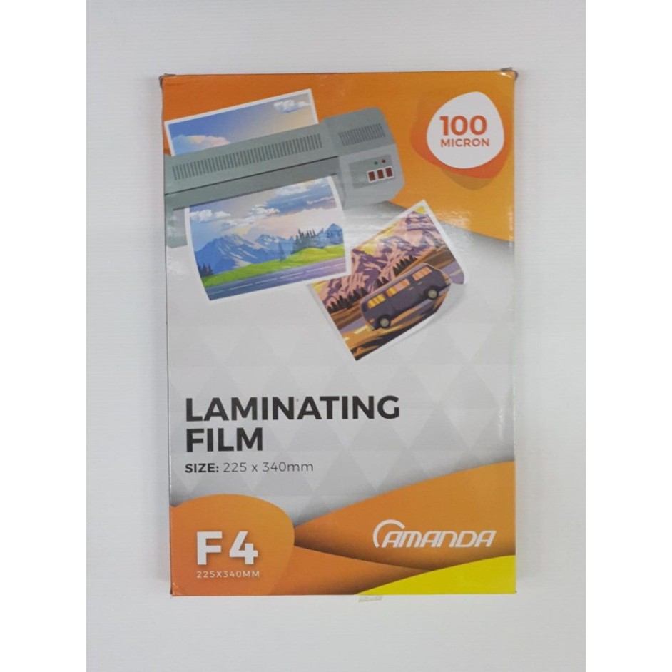 

PLASTIK LAMINATING AMANDA F4 100micron (100sheet)