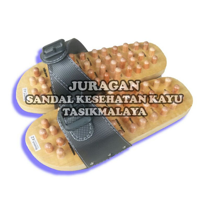 Sandal Kesehatan Kayu, Alas Kaki Rematik Sendal Cucuk Pijat Terapi Refleksi Repleksi Reflexy Hasbina