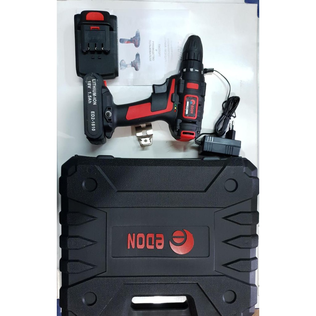 EDON Mesin Bor 18V Cordless Charger Rechargeable bosch