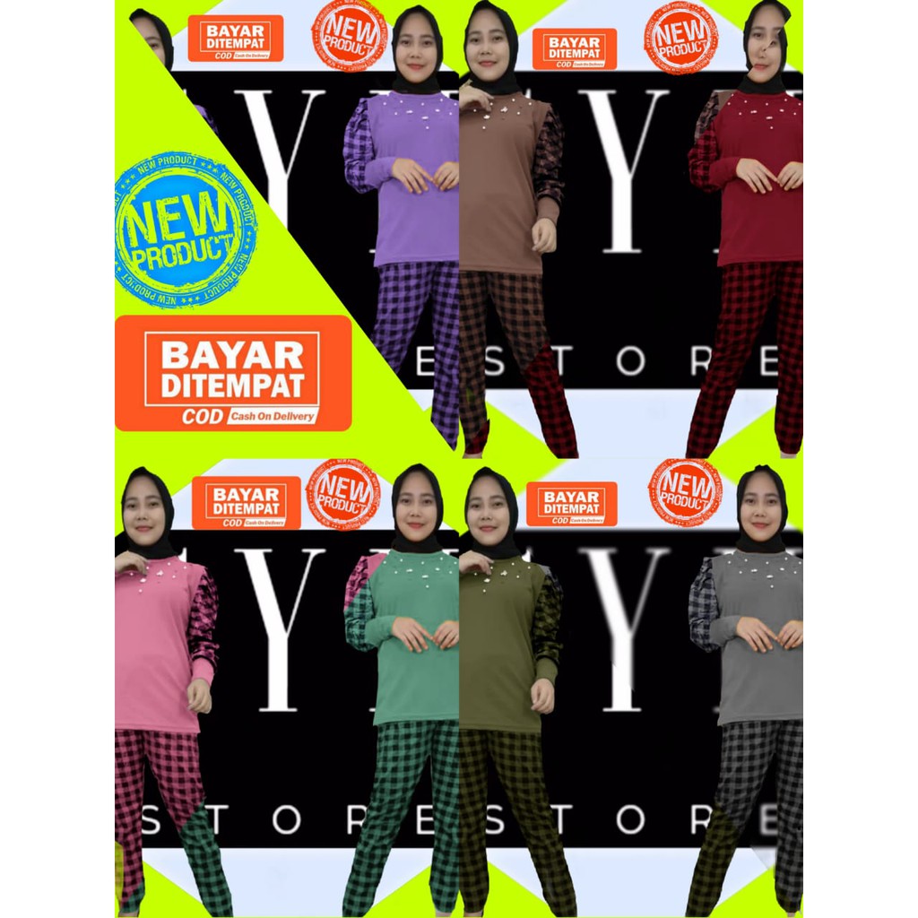 setelan oneset wanita BUSUI BAHAN VOXY | SETCEL | pakaian set Wanita fashion