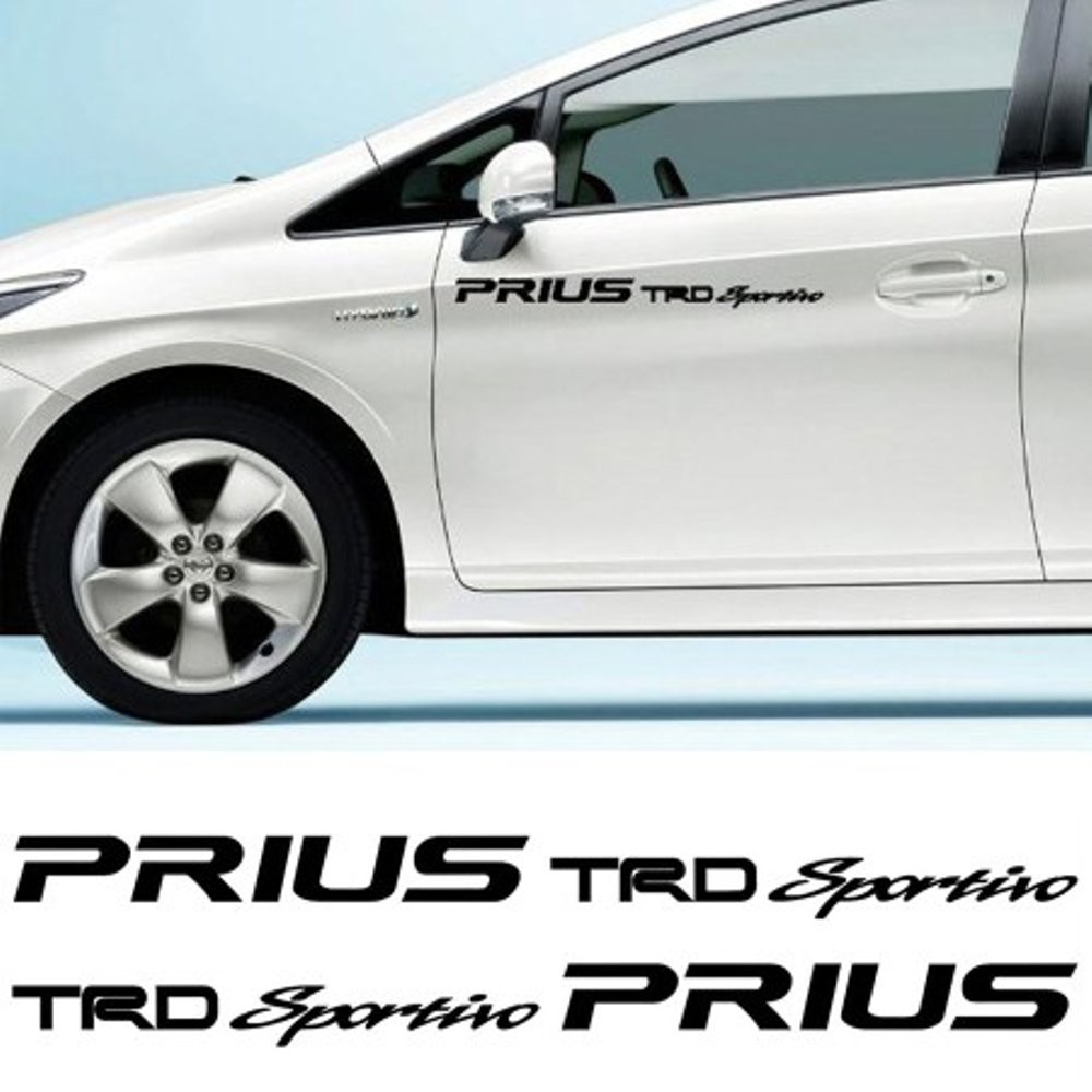 Sticker Mobil TRD Sportivo Universal Racing Hitam Strip Merah