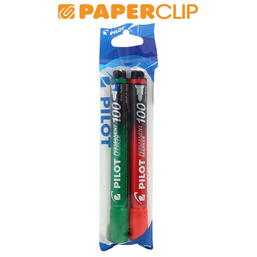 MARKER PILOT SCA-100 PERMANENT SET 2 RED & GREEN