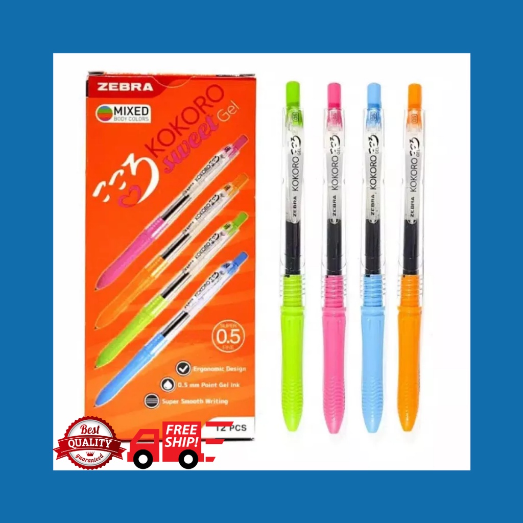 

PENA ZEBRA KOKORO SWEET GEL 0.5MM BLACK PCS