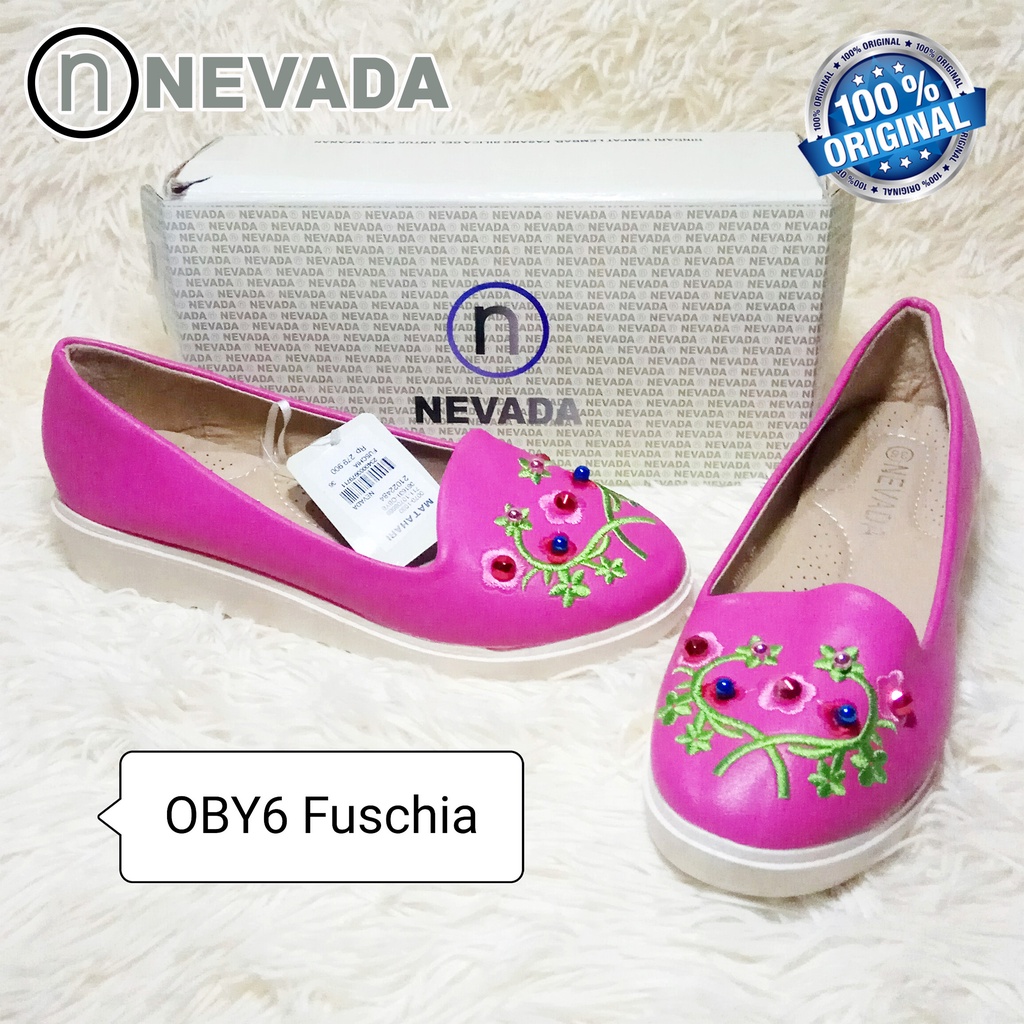 Sepatu Anak Nevada OBY6 Fuschia SlipOn Original